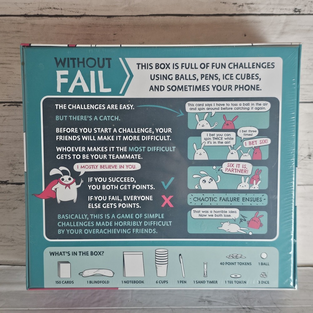 Without Fail Party Game Exploding Kittens New Factory Sealed 2022 Fun Challenge - Picture 3 of 5